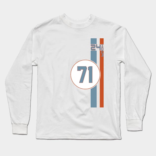 Le mans 24 hours retro racing Long Sleeve T-Shirt by colouredwolfe11